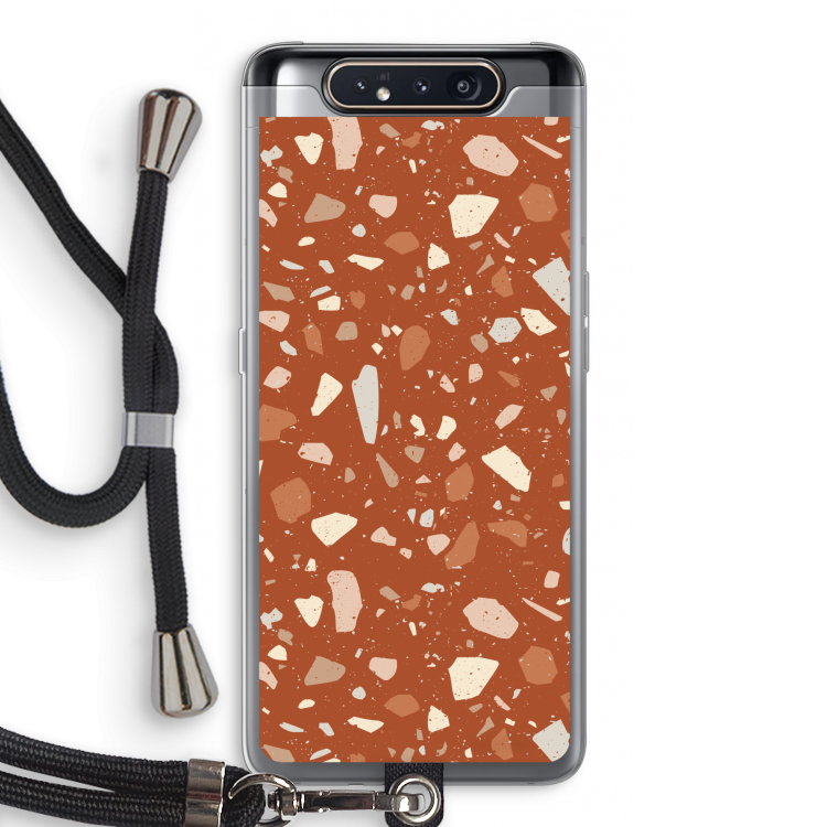 CaseCompany Terrazzo N°22: Samsung Galaxy A80 Transparant Hoesje met koord