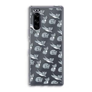 CaseCompany Poezen: Sony Xperia 5 Transparant Hoesje