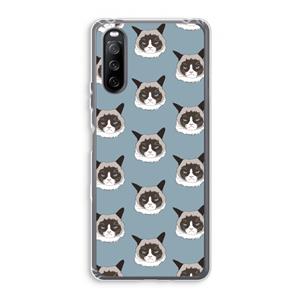 CaseCompany It's a Purrr Case: Sony Xperia 10 III Transparant Hoesje