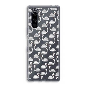 CaseCompany Zwanen: Sony Xperia 5 Transparant Hoesje