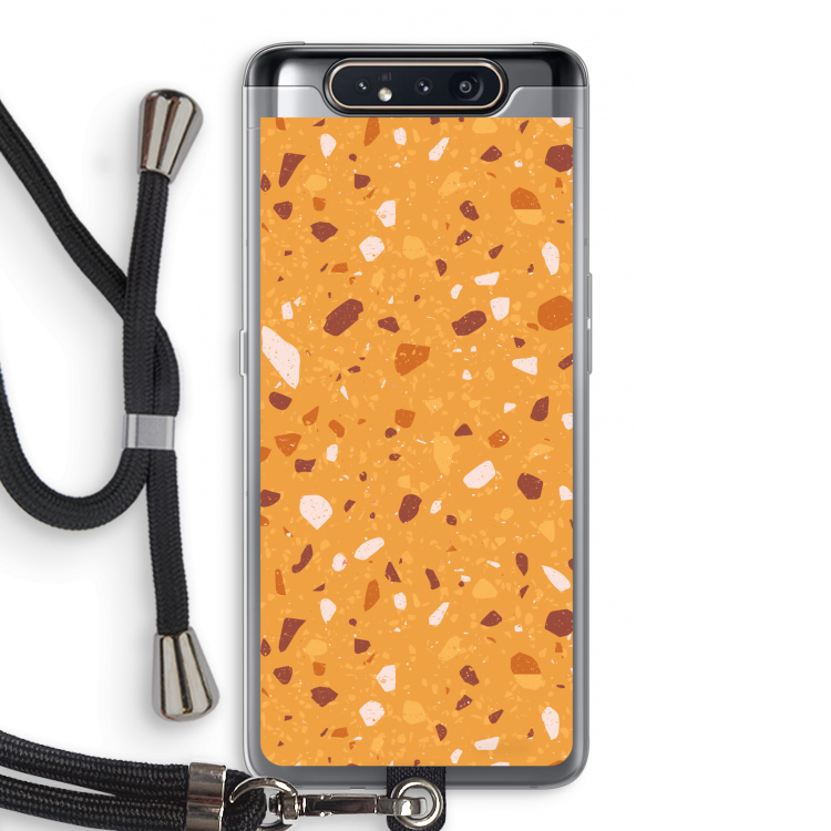 CaseCompany Terrazzo N°24: Samsung Galaxy A80 Transparant Hoesje met koord