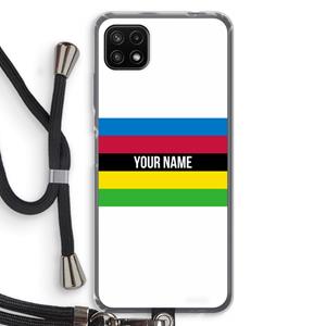 CaseCompany WK Wielrennen: Samsung Galaxy A22 5G Transparant Hoesje met koord