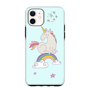 CaseCompany Regenboog eenhoorn: iPhone 12 mini Tough Case