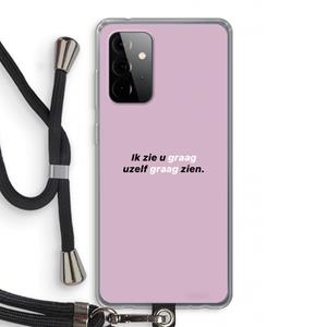 CaseCompany uzelf graag zien: Samsung Galaxy A72 5G Transparant Hoesje met koord