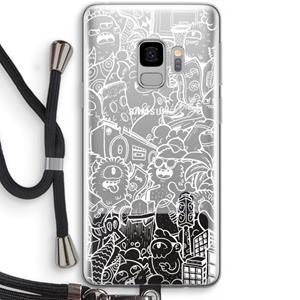 CaseCompany Vexx City #2: Samsung Galaxy S9 Transparant Hoesje met koord
