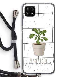 CaseCompany Kamerplant op vensterruit: Samsung Galaxy A22 5G Transparant Hoesje met koord