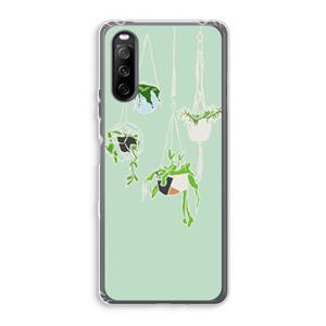 CaseCompany Hang In There: Sony Xperia 10 III Transparant Hoesje