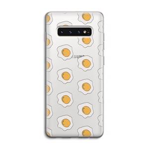 CaseCompany Bacon to my eggs #1: Samsung Galaxy S10 4G Transparant Hoesje