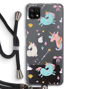 CaseCompany Fantasiewereld: Samsung Galaxy A22 5G Transparant Hoesje met koord