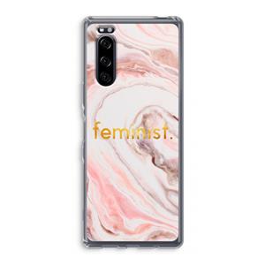 CaseCompany Feminist: Sony Xperia 5 Transparant Hoesje