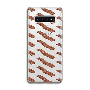 CaseCompany Bacon to my eggs #2: Samsung Galaxy S10 4G Transparant Hoesje