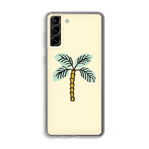 CaseCompany Palmboom: Samsung Galaxy S21 Plus Transparant Hoesje