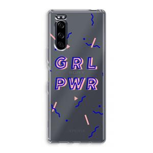 CaseCompany GRL PWR: Sony Xperia 5 Transparant Hoesje