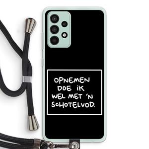 CaseCompany Schotelvod: Samsung Galaxy A52s 5G Transparant Hoesje met koord