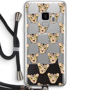CaseCompany Tijger: Samsung Galaxy S9 Transparant Hoesje met koord