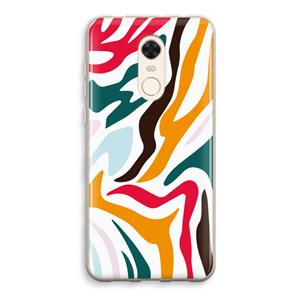 CaseCompany Colored Zebra: Xiaomi Redmi 5 Transparant Hoesje