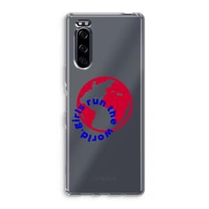 CaseCompany Run The World: Sony Xperia 5 Transparant Hoesje
