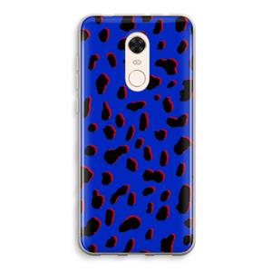 CaseCompany Blue Leopard: Xiaomi Redmi 5 Transparant Hoesje