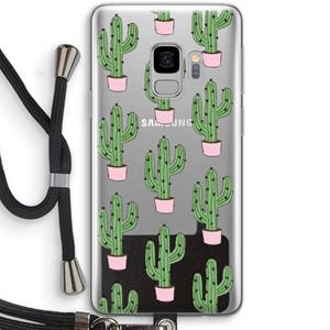 CaseCompany Cactus Lover: Samsung Galaxy S9 Transparant Hoesje met koord