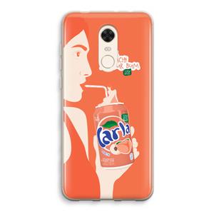 CaseCompany Peach please!: Xiaomi Redmi 5 Transparant Hoesje