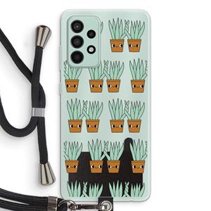 CaseCompany Sansevieria: Samsung Galaxy A52s 5G Transparant Hoesje met koord