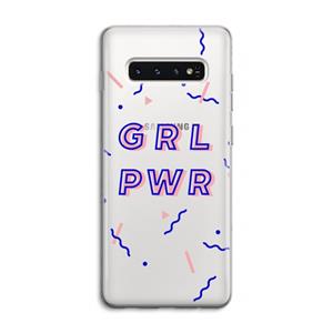 CaseCompany GRL PWR: Samsung Galaxy S10 4G Transparant Hoesje