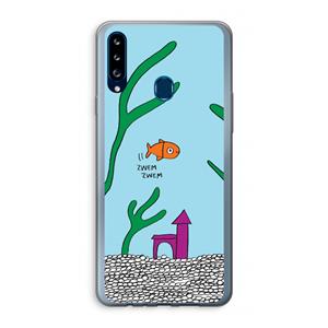 CaseCompany Aquarium: Samsung Galaxy A20s Transparant Hoesje