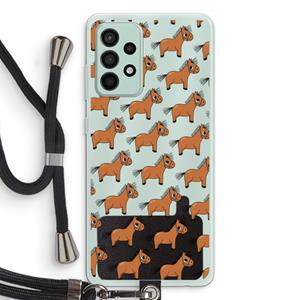 CaseCompany Pony: Samsung Galaxy A52s 5G Transparant Hoesje met koord
