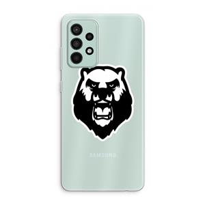 CaseCompany Angry Bear (white): Samsung Galaxy A52s 5G Transparant Hoesje