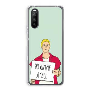 CaseCompany Gimme a call: Sony Xperia 10 III Transparant Hoesje
