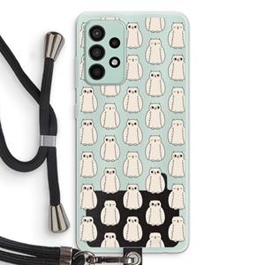 CaseCompany Uilen: Samsung Galaxy A52s 5G Transparant Hoesje met koord