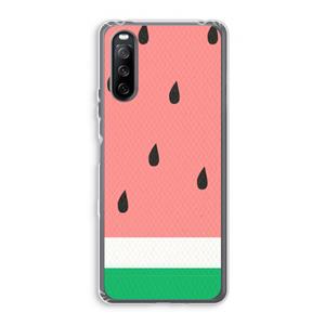 CaseCompany Watermeloen: Sony Xperia 10 III Transparant Hoesje