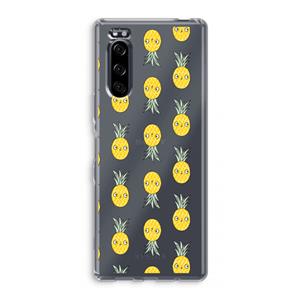 CaseCompany Ananas: Sony Xperia 5 Transparant Hoesje