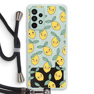 CaseCompany Citroenen: Samsung Galaxy A52s 5G Transparant Hoesje met koord