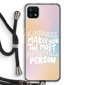 CaseCompany The prettiest: Samsung Galaxy A22 5G Transparant Hoesje met koord