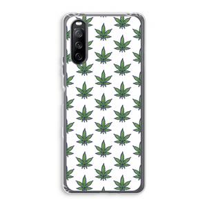 CaseCompany Weed: Sony Xperia 10 III Transparant Hoesje