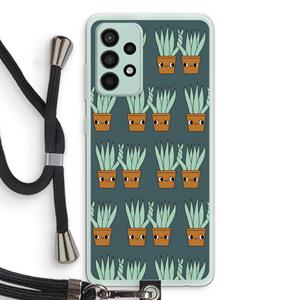 CaseCompany Sansevieria: Samsung Galaxy A52s 5G Transparant Hoesje met koord