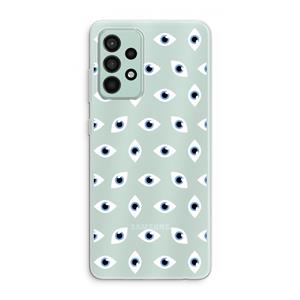 CaseCompany Eyes pattern: Samsung Galaxy A52s 5G Transparant Hoesje