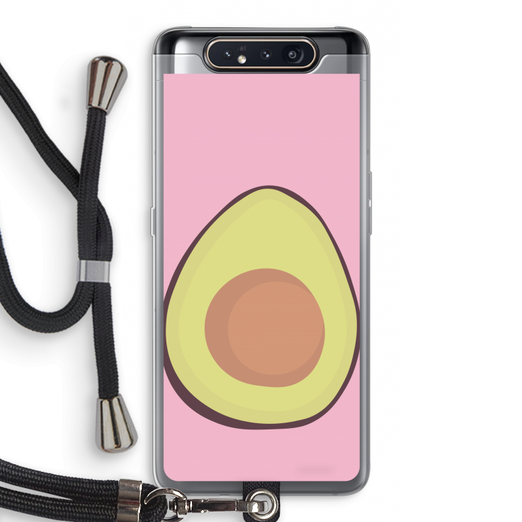 CaseCompany Avocado: Samsung Galaxy A80 Transparant Hoesje met koord