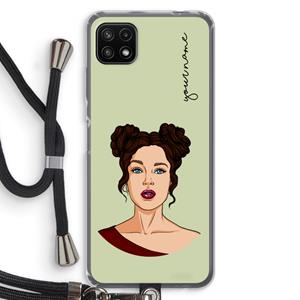 CaseCompany Pop-Art Creator: Samsung Galaxy A22 5G Transparant Hoesje met koord