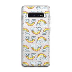 CaseCompany Regenboog: Samsung Galaxy S10 4G Transparant Hoesje