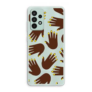 CaseCompany Hands dark: Samsung Galaxy A52s 5G Transparant Hoesje