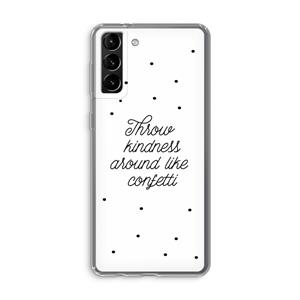 CaseCompany Confetti: Samsung Galaxy S21 Plus Transparant Hoesje