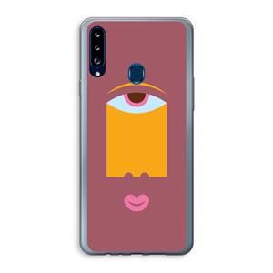 CaseCompany Mono V: Samsung Galaxy A20s Transparant Hoesje