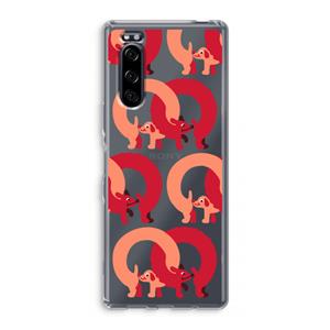 CaseCompany Dogs: Sony Xperia 5 Transparant Hoesje