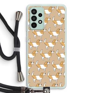 CaseCompany Doggy: Samsung Galaxy A52s 5G Transparant Hoesje met koord