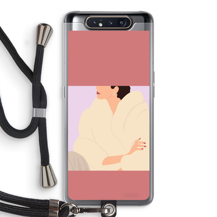 CaseCompany Cosy: Samsung Galaxy A80 Transparant Hoesje met koord