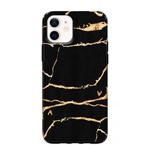 CaseCompany Gouden marmer: iPhone 12 mini Tough Case