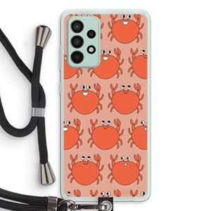 CaseCompany Krab: Samsung Galaxy A52s 5G Transparant Hoesje met koord