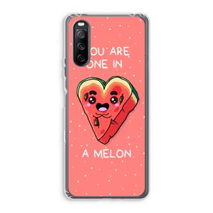 CaseCompany One In A Melon: Sony Xperia 10 III Transparant Hoesje